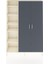 Arges Dolap 7 Raflı 2 Kapaklı Tek Askılı 132X30X195 Aytaşı-Antrasit/aytaşı 1
