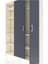 Arges Dolap 7 Raflı 2 Kapaklı Tek Askılı 132X30X195 Aytaşı-Antrasit/aytaşı 4