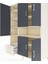 Kronos Dolap 10 Raflı 2 Çekmeceli 5 Kapaklı 132X59X195 Aytaşı-Antrasit/aytaşı 4