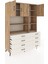 Hyperion Dolap 8 Raflı 8 Çekmeceli 3 Kapaklı 132X44X195 Çam-Çam/aytaşı 5