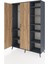 Hyperion Dolap 7 Raflı 2 Kapaklı Tek Askılı 132X44X195 Antrasit-Çam/antrasit 3