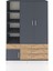Hyperion Dolap 5 Raflı 4 Çekmeceli Tek Askılı 132X44X195 Antrasit-Antrasit/çam 1