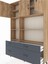 Arges Dolap 8 Raflı 4 Çekmeceli 3 Kapaklı 132X30X195 Çam-Çam/antrasit 4