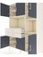 Kronos Dolap 9 Raflı 2 Çekmeceli 6 Kapaklı 132X59X195 Aytaşı-Antrasit/aytaşı 4