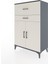 Hyperion Dolap Tek Raflı 2 Çekmeceli 2 Kapaklı 88X44X134 Antrasit-Aytaşı 3