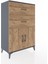 Hyperion Dolap Tek Raflı 2 Çekmeceli 2 Kapaklı 88X44X134 Antrasit-Çam 2