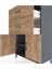 Hyperion Dolap Tek Raflı 2 Çekmeceli 2 Kapaklı 88X44X134 Antrasit-Çam 5