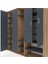 Kronos Dolap 15 Raflı 5 Kapaklı Tek Askılı 220X59X243 Çam-Antrasit/antrasit 4