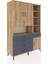 Hyperion Dolap 8 Raflı 5 Çekmeceli 3 Kapaklı 132X44X195 Çam-Çam/antrasit 2