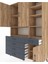Hyperion Dolap 8 Raflı 5 Çekmeceli 3 Kapaklı 132X44X195 Çam-Çam/antrasit 4
