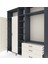 Hyperion Dolap 9 Raflı 3 Çekmeceli 2 Askılı 220X44X243 Antrasit-Aytaşı/aytaşı 4