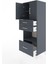 Hyperion Dolap 3 Raflı 3 Çekmeceli 2 Kapaklı 60X44X163 Antrasit-Antrasit 4