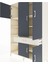 Hyperion Dolap 8 Raflı Tek Çekmeceli 5 Kapaklı 132X44X195 Aytaşı-Antrasit/aytaşı 4