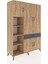 Hyperion Dolap 8 Raflı Tek Çekmeceli 5 Kapaklı 132X44X195 Çam-Çam/antrasit 2