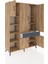 Hyperion Dolap 8 Raflı Tek Çekmeceli 5 Kapaklı 132X44X195 Çam-Çam/antrasit 5