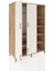 Kronos Dolap 6 Raflı 4 Kapaklı Tek Askılı 132X59X195 Çam-Aytaşı/çam 5