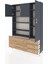 Arges Dolap 9 Raflı 5 Çekmeceli 3 Kapaklı 132X30X195 Antrasit-Antrasit/çam 3