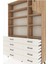 Arges Dolap 8 Raflı 8 Çekmeceli Tek Kapaklı 132X30X195 Çam-Çam/aytaşı 4