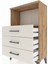 Arges Komodin Tek Raflı 3 Çekmeceli 60X30X96 Çam-Aytaşı 5