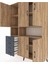 Hyperion Dolap 7 Raflı 4 Çekmeceli 5 Kapaklı 132X44X195 Çam-Çam/antrasit 4