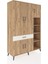 Hyperion Dolap 10 Raflı Tek Çekmeceli 5 Kapaklı 132X44X195 Çam-Çam/aytaşı 2
