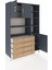 Hyperion Dolap 9 Raflı 4 Çekmeceli 3 Kapaklı 132X44X195 Antrasit-Antrasit/çam 5