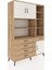 Hyperion Dolap 9 Raflı 5 Çekmeceli 3 Kapaklı 132X44X195 Çam-Aytaşı/çam 2