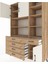 Hyperion Dolap 9 Raflı 5 Çekmeceli 3 Kapaklı 132X44X195 Çam-Aytaşı/çam 4