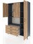 Hyperion Dolap 7 Raflı 3 Çekmeceli 3 Kapaklı 132X44X195 Antrasit-Çam/çam 3