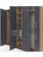 Hyperion Dolap 10 Raflı 2 Çekmeceli 3 Askılı 220X44X243 Çam-Antrasit/antrasit 4
