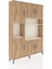 Arges Dolap 9 Raflı 6 Kapaklı 132X30X195 Çam-Çam/aytaşı 2