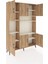 Arges Dolap 9 Raflı 6 Kapaklı 132X30X195 Çam-Çam/aytaşı 5