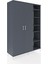 Hyperion Dolap 7 Raflı 2 Kapaklı Tek Askılı 132X44X195 Antrasit-Antrasit/aytaşı 2
