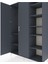 Hyperion Dolap 7 Raflı 2 Kapaklı Tek Askılı 132X44X195 Antrasit-Antrasit/aytaşı 4