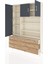 Arges Dolap 9 Raflı 5 Çekmeceli 3 Kapaklı 132X30X195 Aytaşı-Antrasit/çam 3