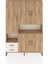 Arges Dolap 10 Raflı 2 Çekmeceli 5 Kapaklı 132X30X195 Çam-Çam/aytaşı 1