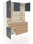 Hyperion Dolap 9 Raflı 4 Çekmeceli 4 Kapaklı 132X44X195 Aytaşı-Antrasit/çam 5