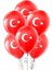 Flama Ay Yıldız - Flama Atatürk - Pencere Süsü- 5 Ay Yıldızlı Balon - 5 Ata Balon 5