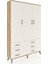 Arges Dolap 5 Raflı 6 Çekmeceli Tek Askılı 132X30X195 Çam-Aytaşı/aytaşı 2