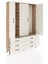 Arges Dolap 5 Raflı 6 Çekmeceli Tek Askılı 132X30X195 Çam-Aytaşı/aytaşı 5