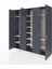 Hyperion Dolap 12 Raflı 9 Kapaklı 2 Askılı 220X44X243 Antrasit-Antrasit/aytaşı 3