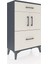 Arges Komodin Tek Raflı 2 Çekmeceli 2 Kapaklı 60X30X96 Antrasit-Aytaşı 2