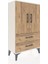 Arges Komodin 2 Raflı 2 Çekmeceli 2 Kapaklı 60X30X106 Aytaşı-Çam 4