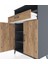 Hyperion Dolap 3 Raflı Tek Çekmeceli 2 Kapaklı 88X44X134 Antrasit-Çam 5