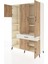 Hyperion Dolap 8 Raflı Tek Çekmeceli 5 Kapaklı 132X44X195 Aytaşı-Çam/aytaşı 3