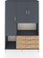 Hyperion Dolap 6 Raflı 3 Çekmeceli 3 Kapaklı 132X44X195 Antrasit-Antrasit/çam 1