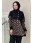 Triko Saten Combinli Desenli Tunik 4191 2