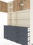 Arges Dolap 8 Raflı 8 Çekmeceli 3 Kapaklı 132X30X195 Aytaşı-Çam/antrasit 4