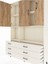 Arges Dolap 6 Raflı 6 Çekmeceli 3 Kapaklı 132X30X195 Aytaşı-Çam/aytaşı 4