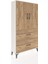 Arges Dolap Tek Raflı 2 Çekmeceli Tek Askılı 88X30X163 Aytaşı-Çam 2